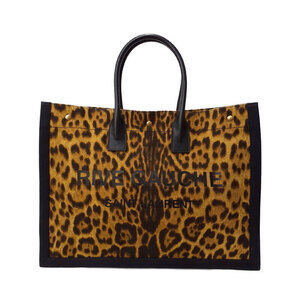 SAINT LAURENT PARIS Rive Gauche Leopard Tote Bag